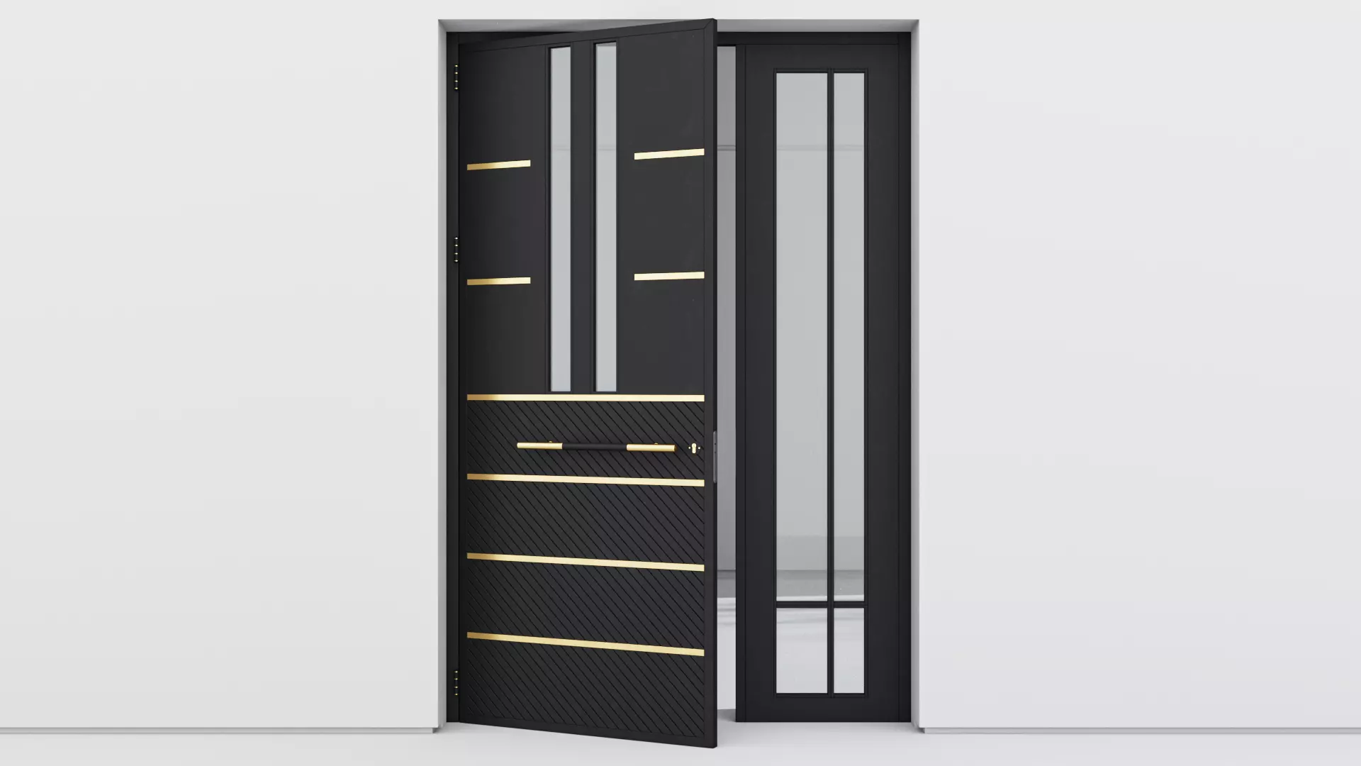 Aluminium door 290 3D model_0