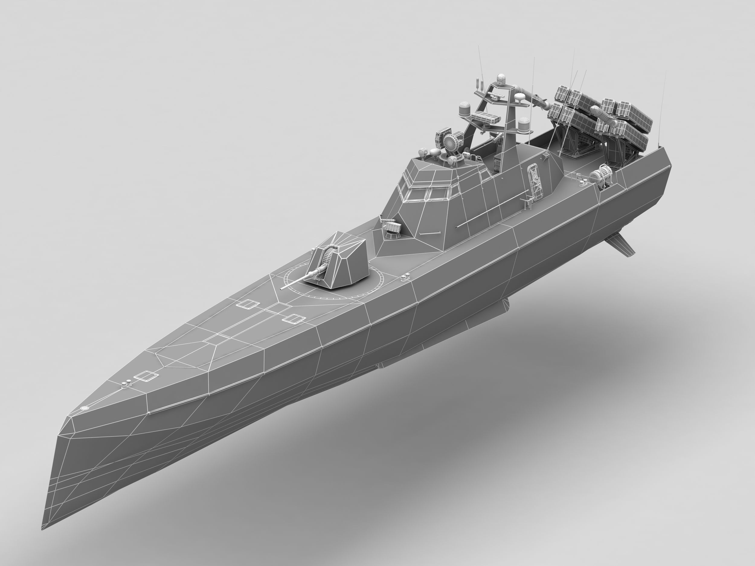 Missile Boat 3D model_1
