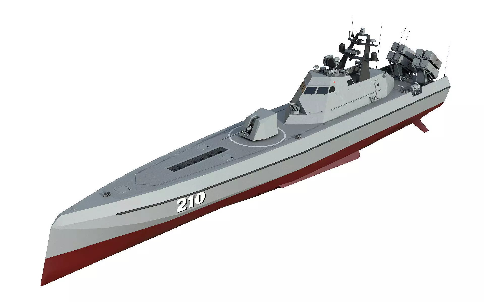 Missile Boat 3D model_0