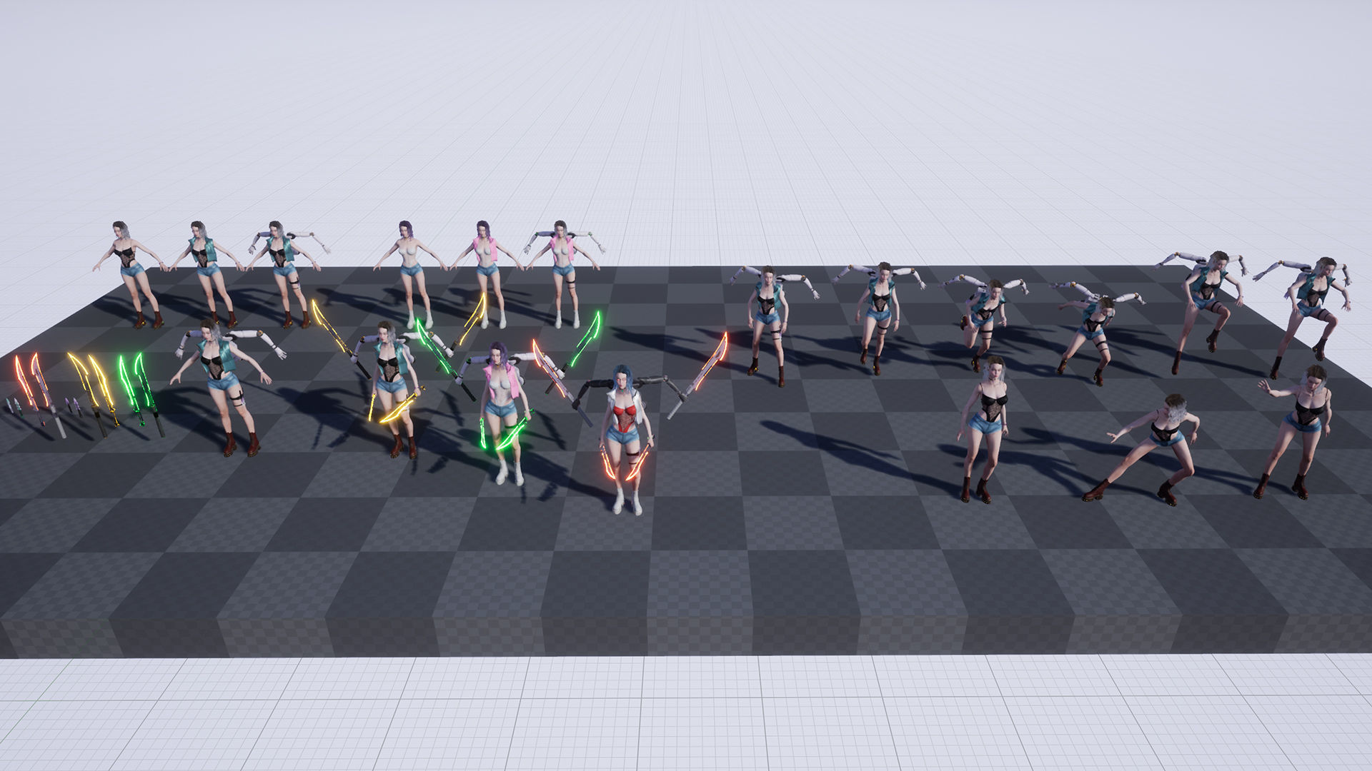 Cyber Girl Lia - Game Ready Low-poly 3D model_23