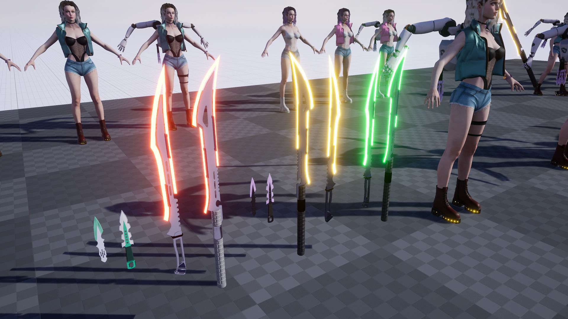 Cyber Girl Lia - Game Ready Low-poly 3D model_21