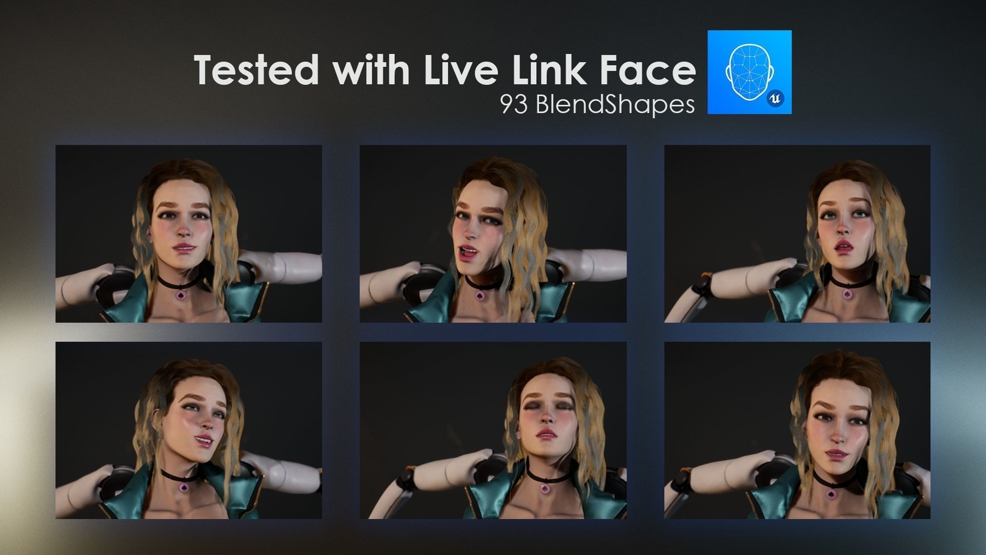 Cyber Girl Lia - Game Ready Low-poly 3D model_6