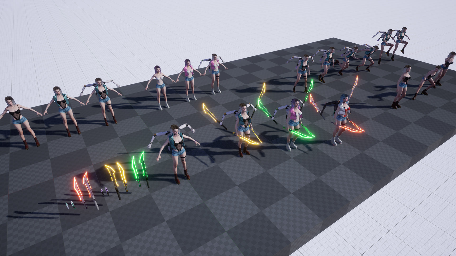 Cyber Girl Lia - Game Ready Low-poly 3D model_22