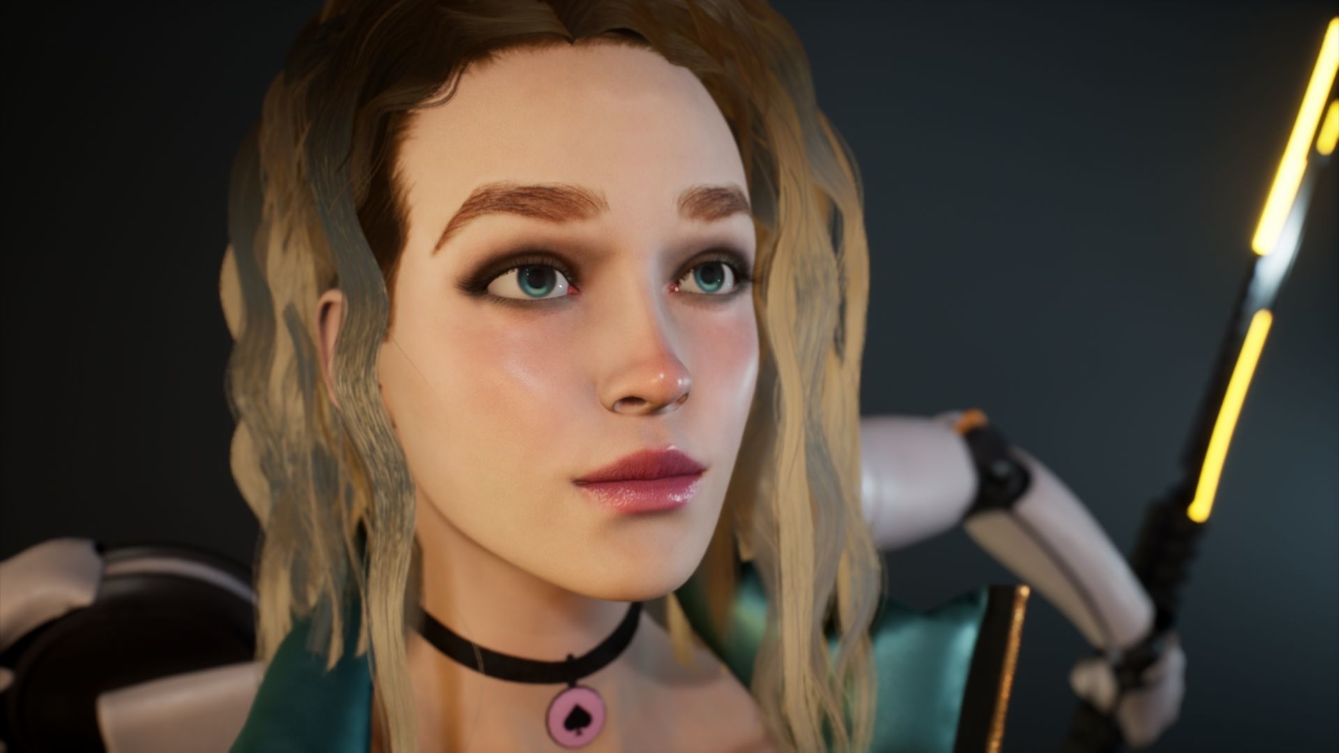 Cyber Girl Lia - Game Ready Low-poly 3D model_14