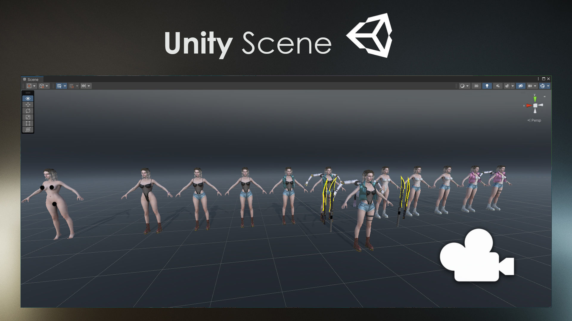 Cyber Girl Lia - Game Ready Low-poly 3D model_9