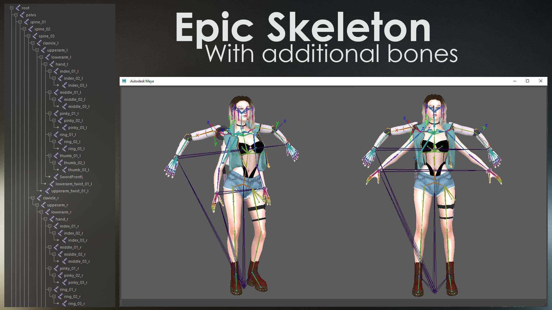 Cyber Girl Lia - Game Ready Low-poly 3D model_10