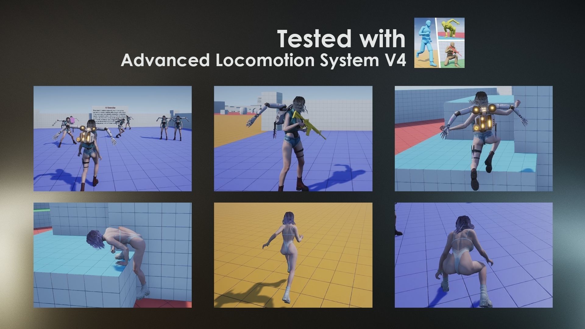 Cyber Girl Lia - Game Ready Low-poly 3D model_5