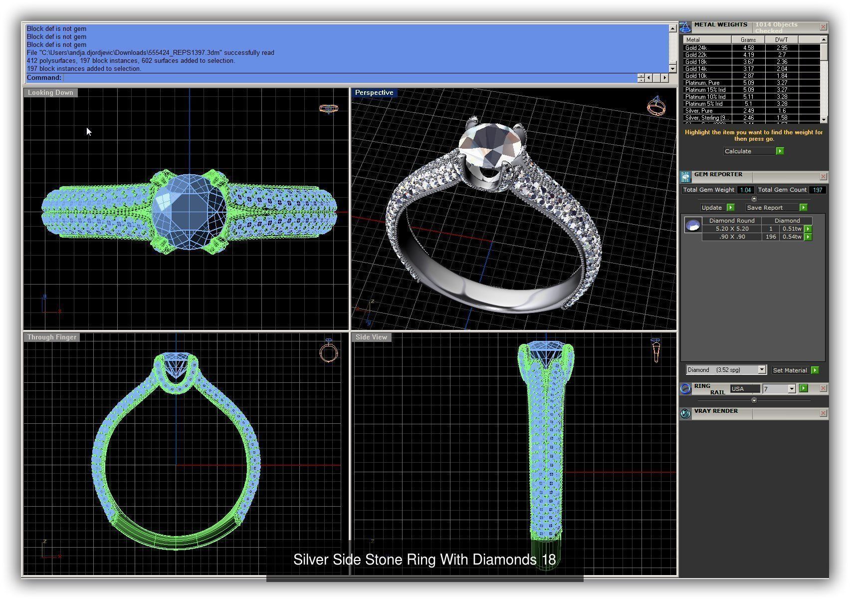 3DM 493 ENGAGEMENT RING FILES 3D Model Collection_188
