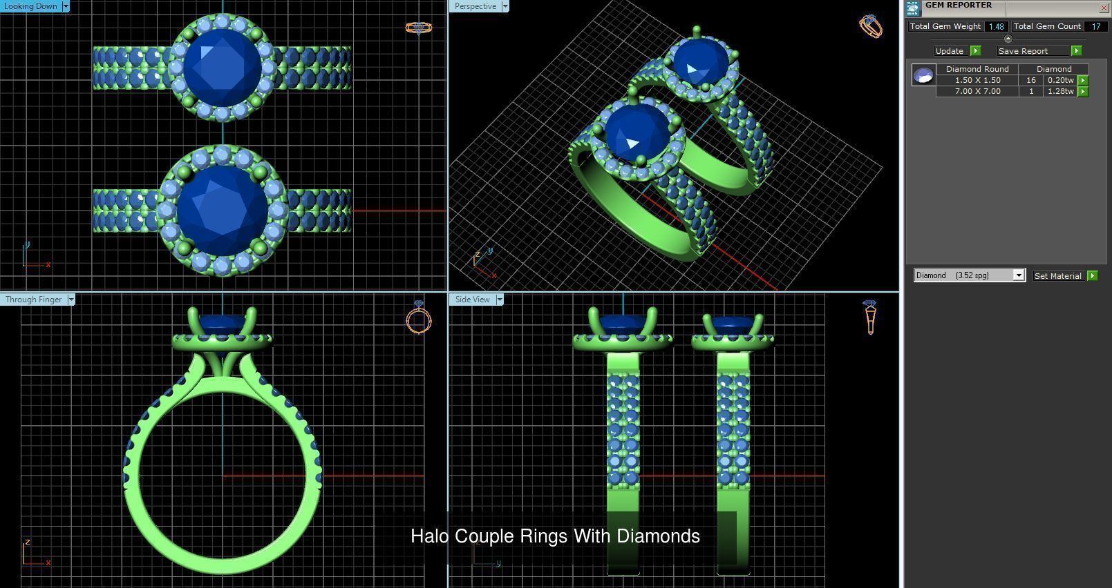 3DM 493 ENGAGEMENT RING FILES 3D Model Collection_88