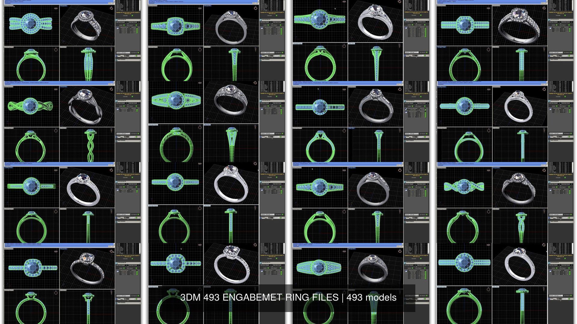 3DM 493 ENGAGEMENT RING FILES 3D Model Collection_37