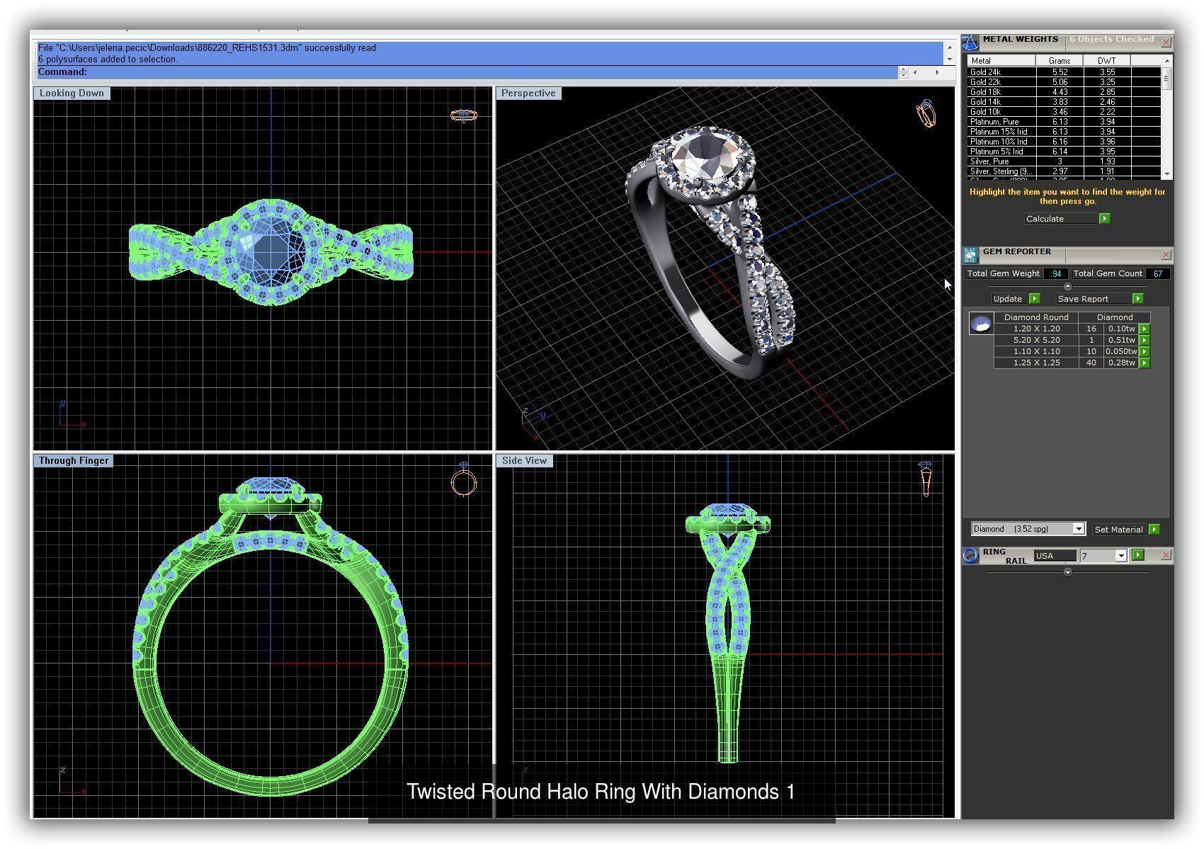 3DM 493 ENGAGEMENT RING FILES 3D Model Collection_233