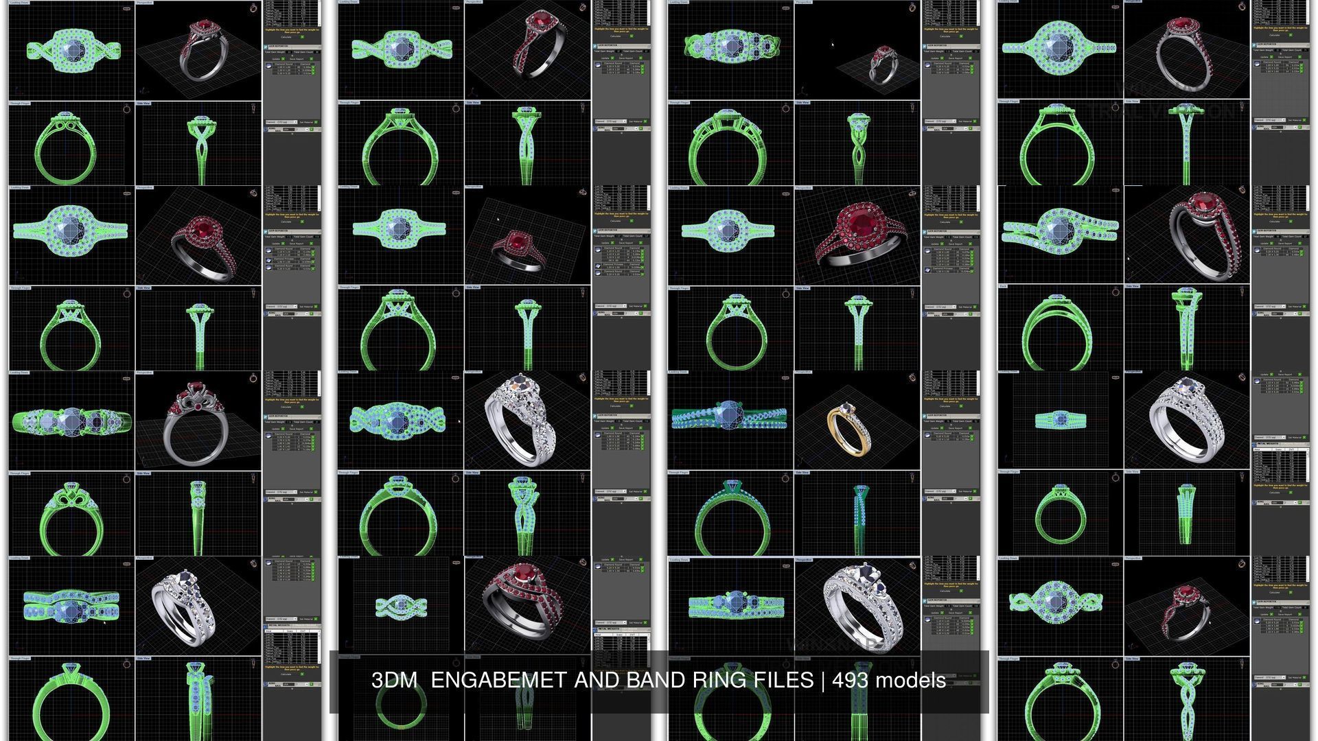 3DM 493 ENGAGEMENT RING FILES 3D Model Collection_22