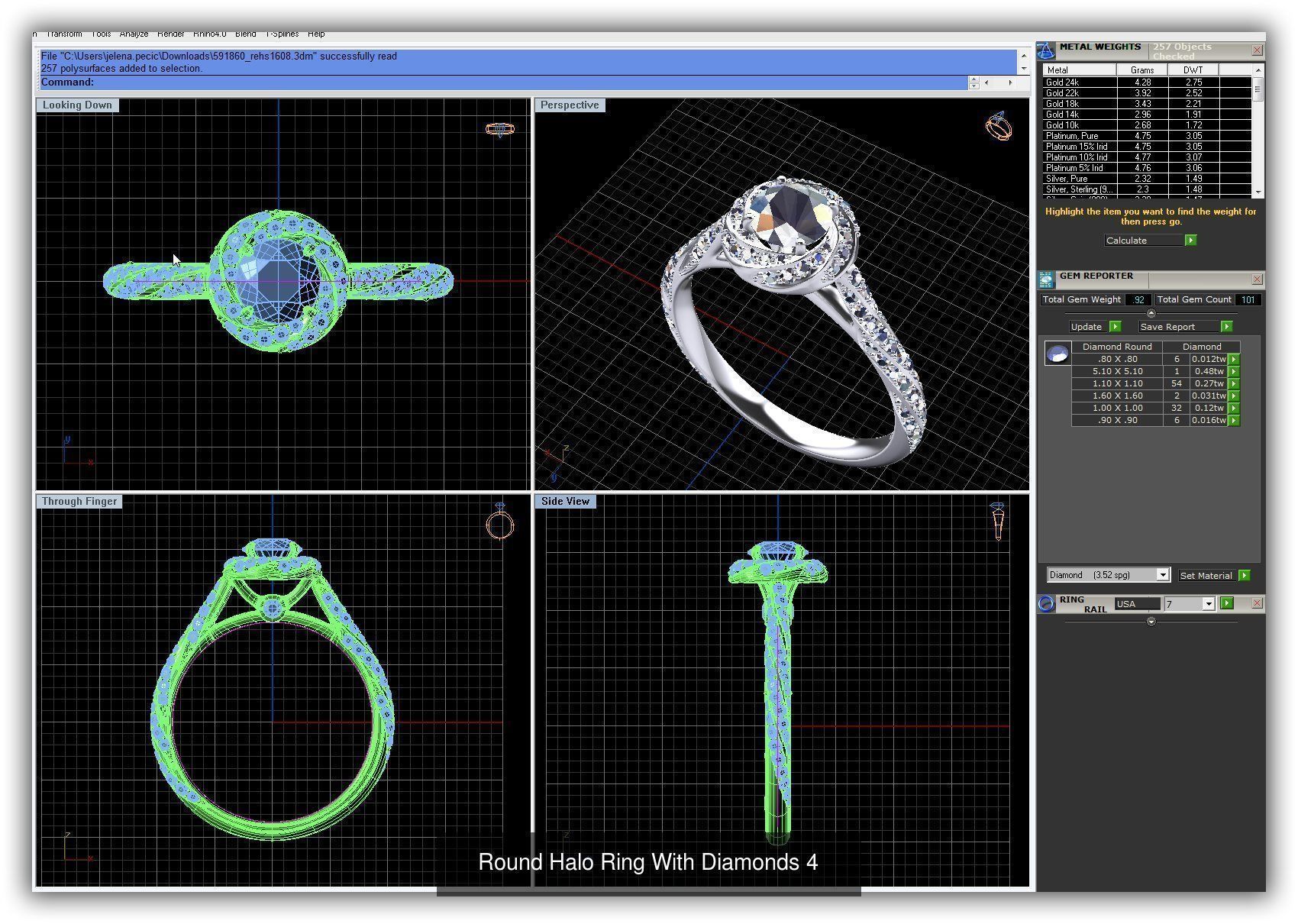 3DM 493 ENGAGEMENT RING FILES 3D Model Collection_234