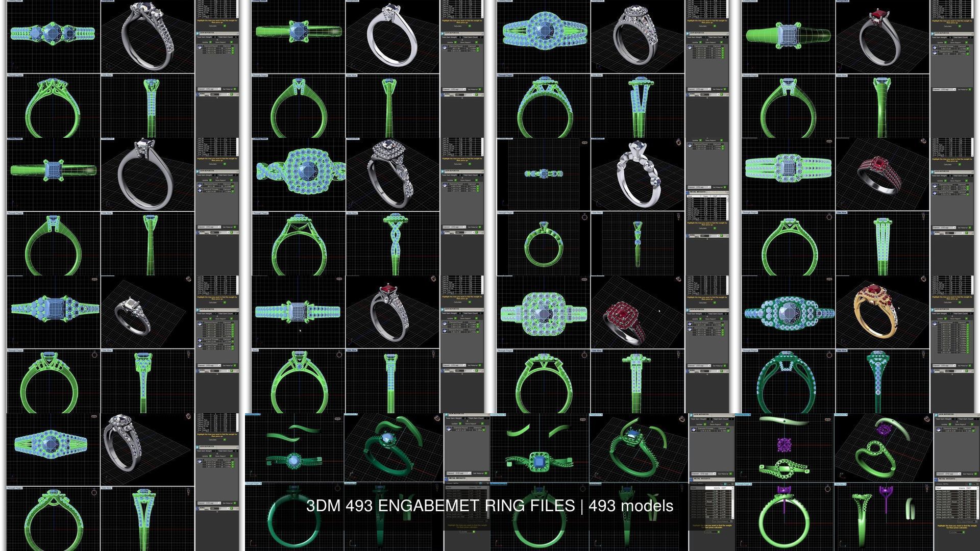 3DM 493 ENGAGEMENT RING FILES 3D Model Collection_73