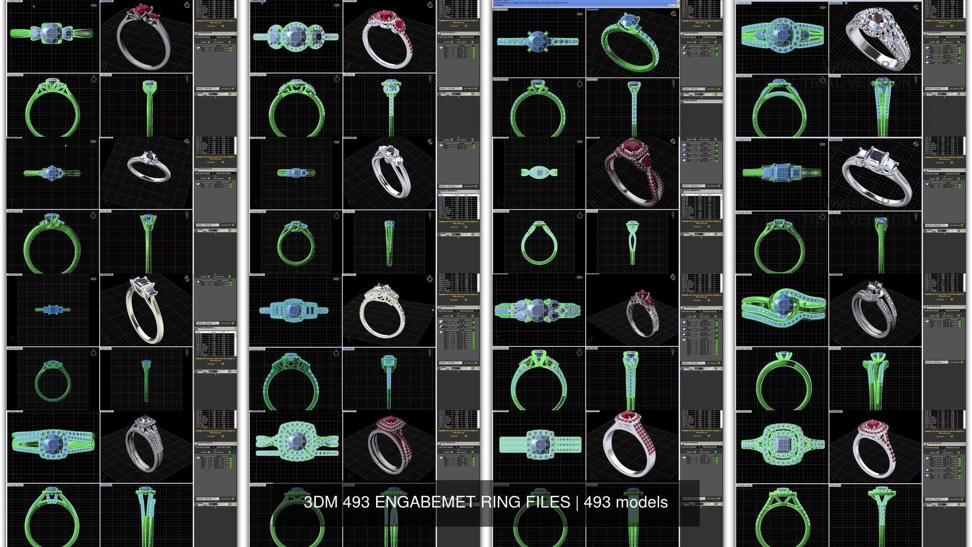 3DM 493 ENGAGEMENT RING FILES 3D Model Collection_70