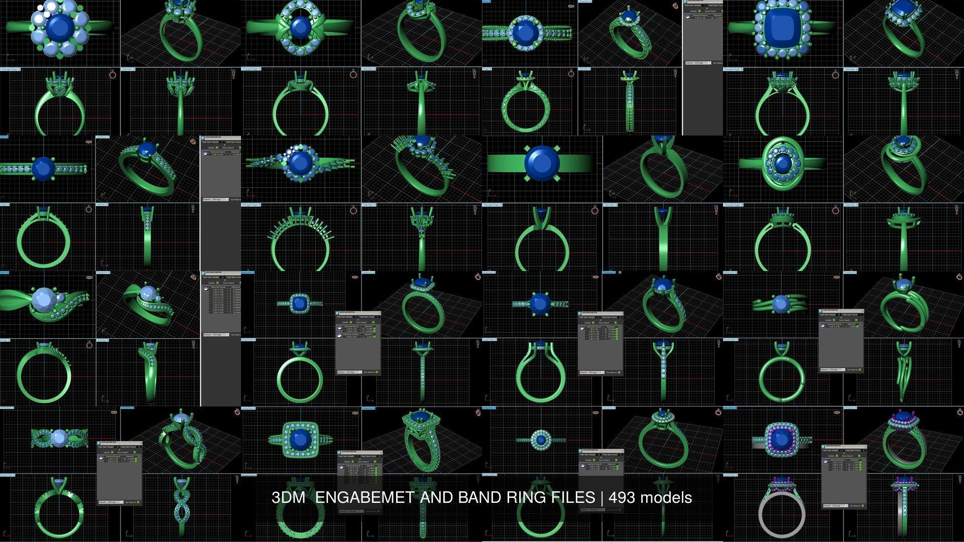3DM 493 ENGAGEMENT RING FILES 3D Model Collection_5