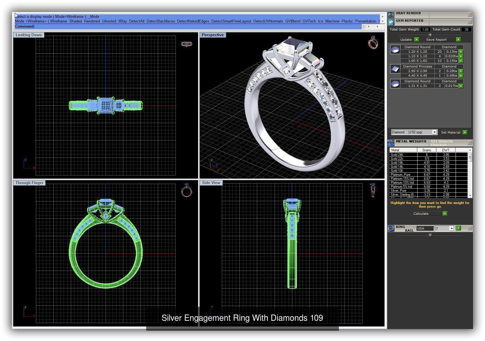 3DM 493 ENGAGEMENT RING FILES 3D Model Collection_222