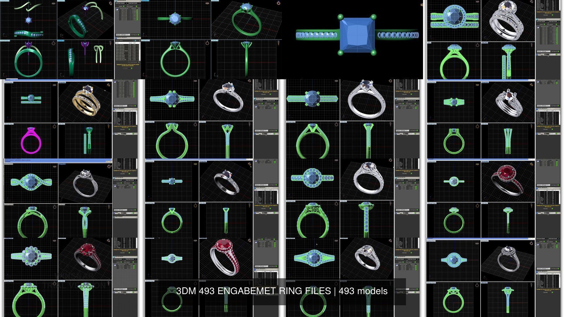 3DM 493 ENGAGEMENT RING FILES 3D Model Collection_76