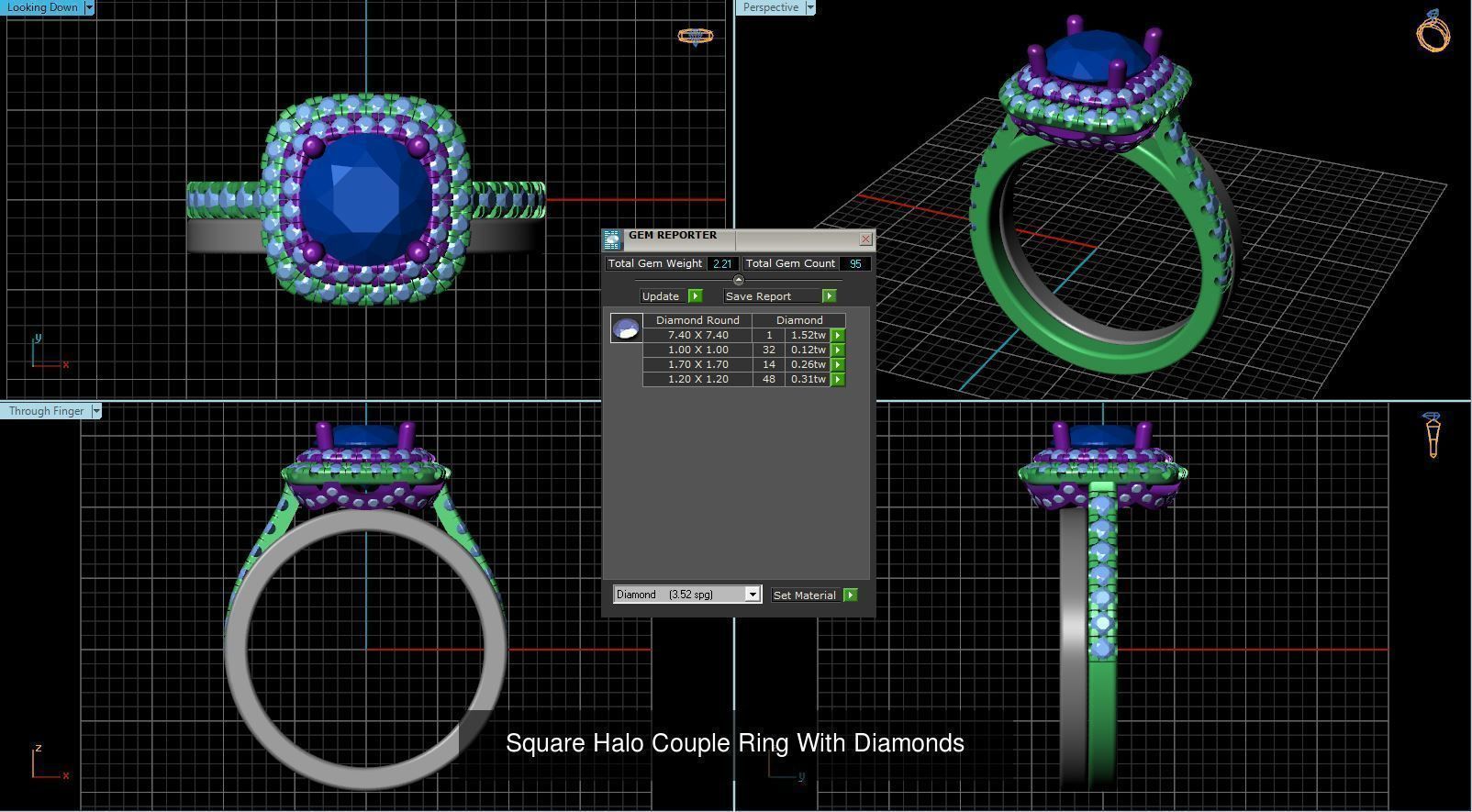 3DM 493 ENGAGEMENT RING FILES 3D Model Collection_108