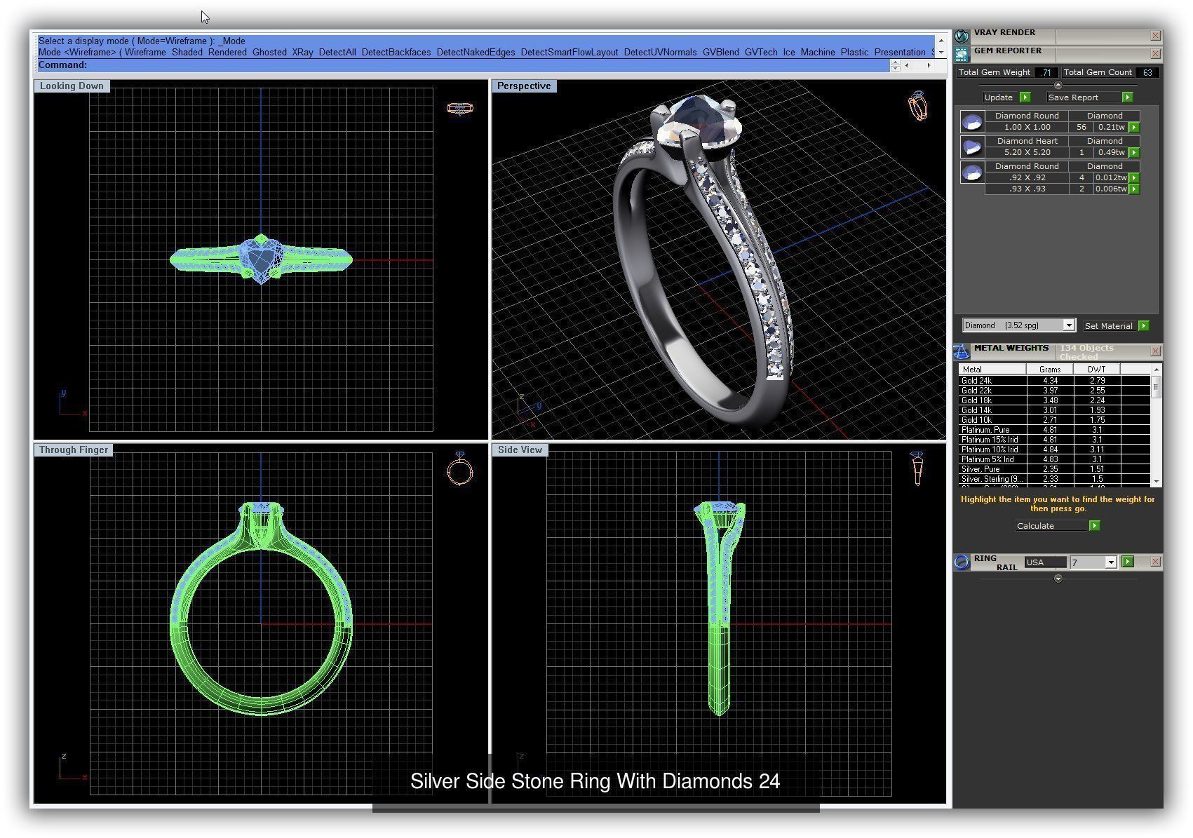 3DM 493 ENGAGEMENT RING FILES 3D Model Collection_225