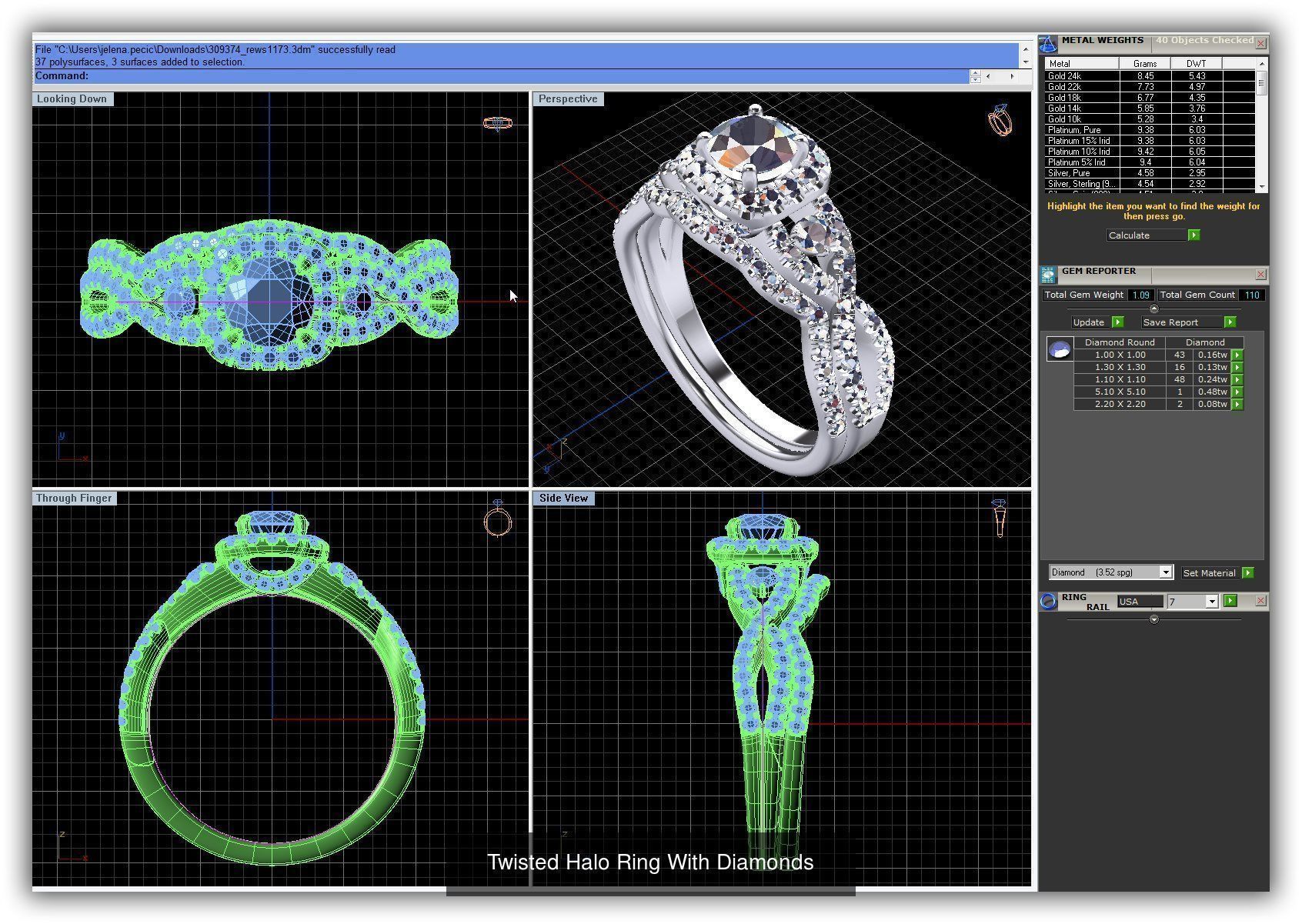 3DM 493 ENGAGEMENT RING FILES 3D Model Collection_246