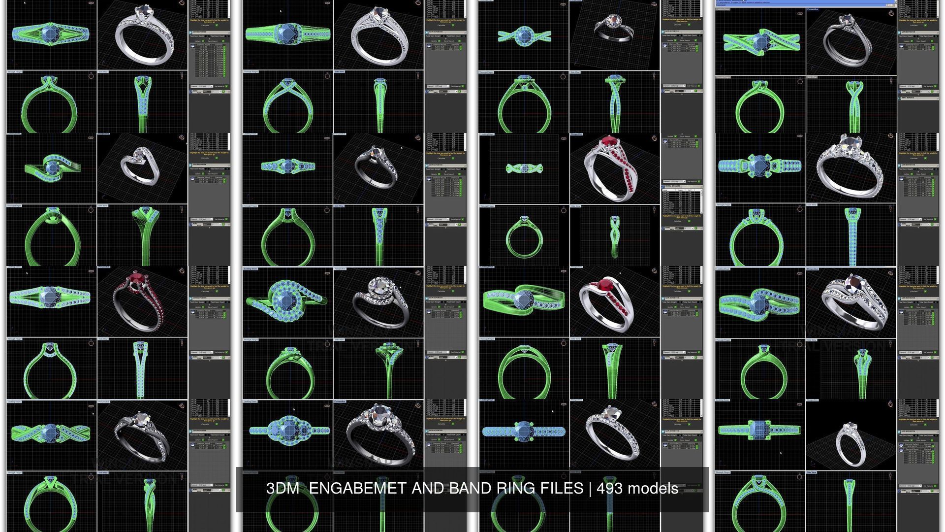 3DM 493 ENGAGEMENT RING FILES 3D Model Collection_18