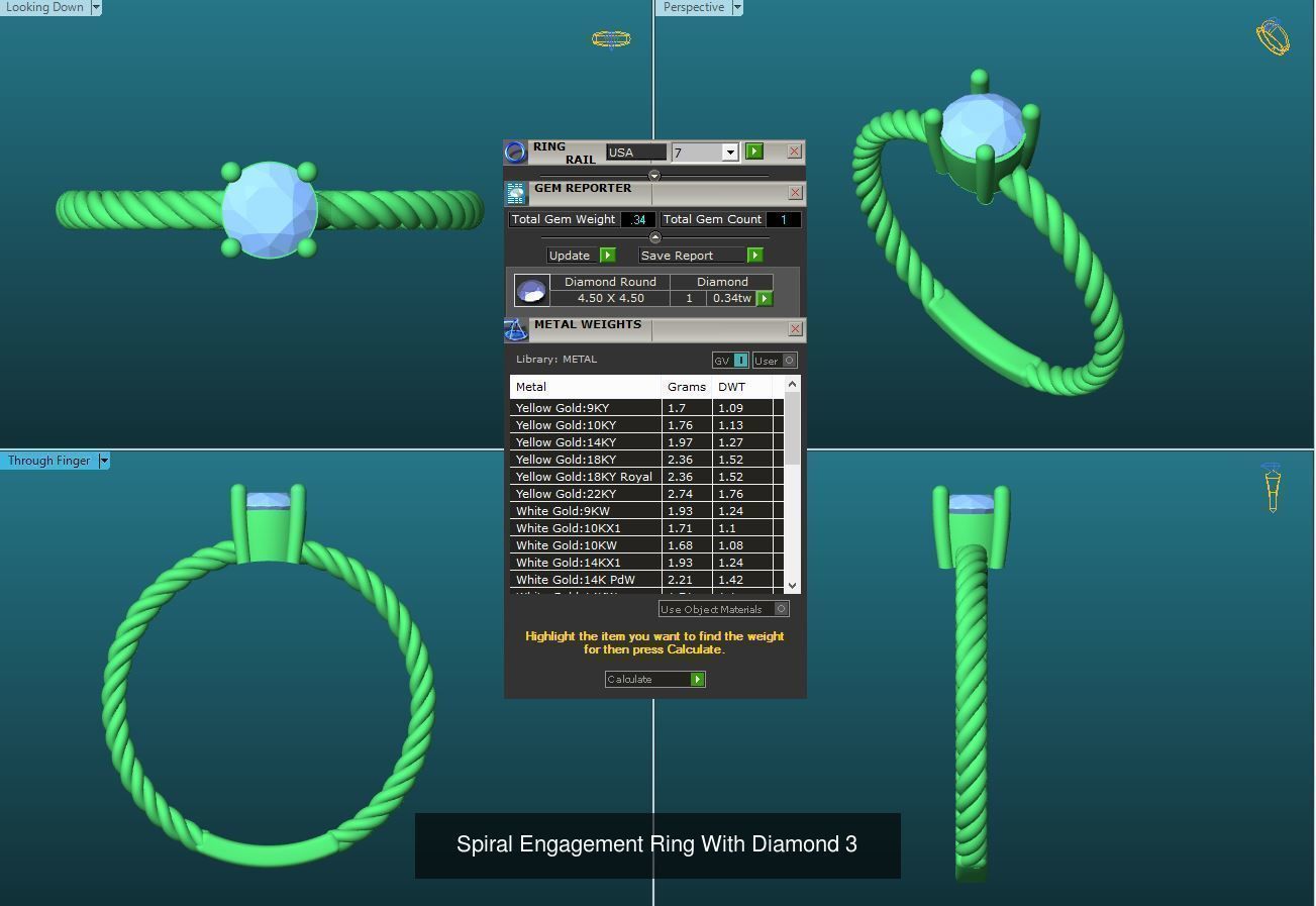 3DM 493 ENGAGEMENT RING FILES 3D Model Collection_27