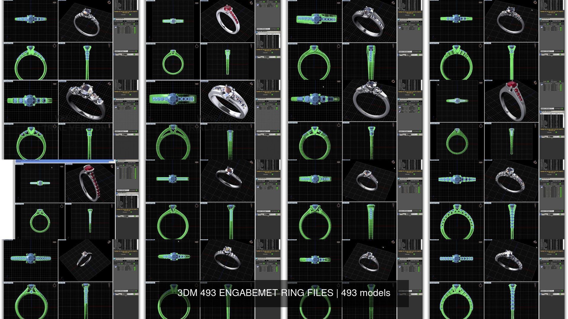 3DM 493 ENGAGEMENT RING FILES 3D Model Collection_58