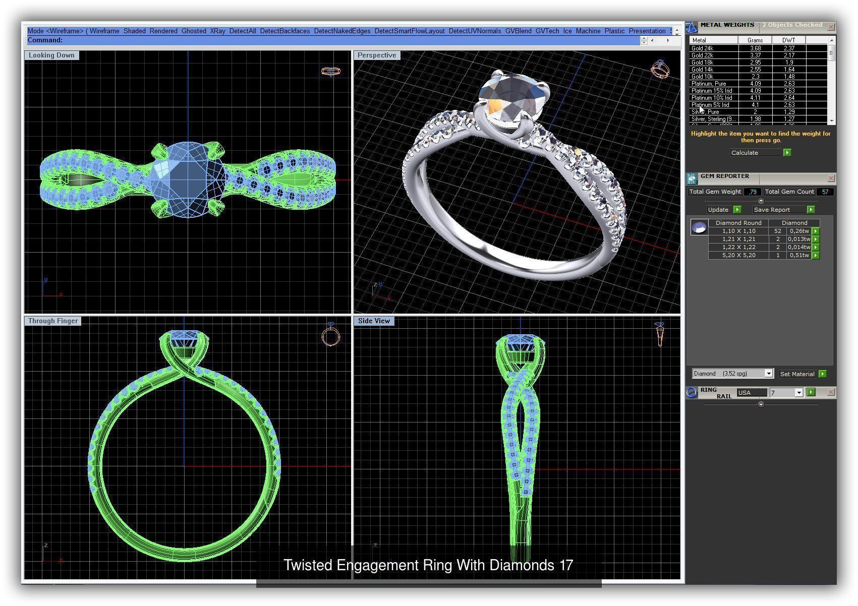 3DM 493 ENGAGEMENT RING FILES 3D Model Collection_175