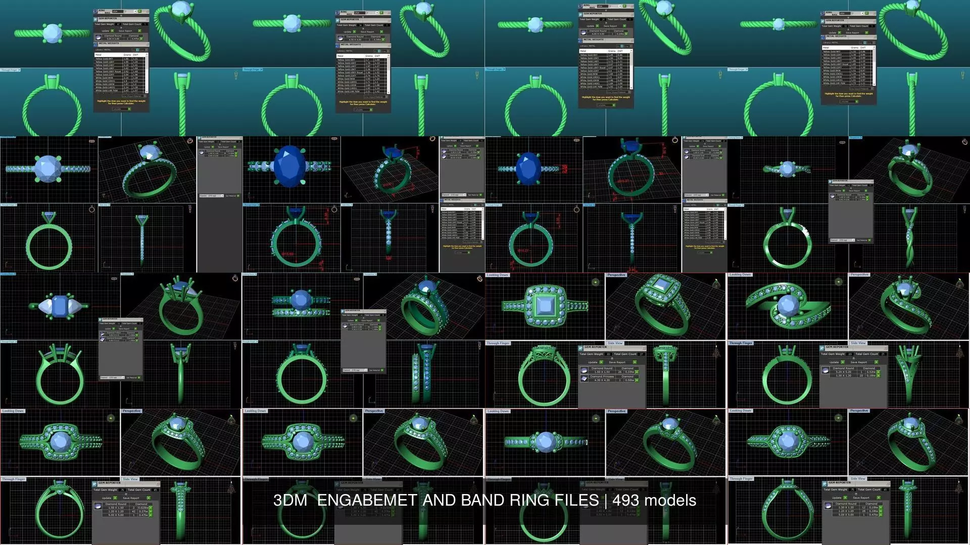 3DM 493 ENGAGEMENT RING FILES 3D Model Collection_1