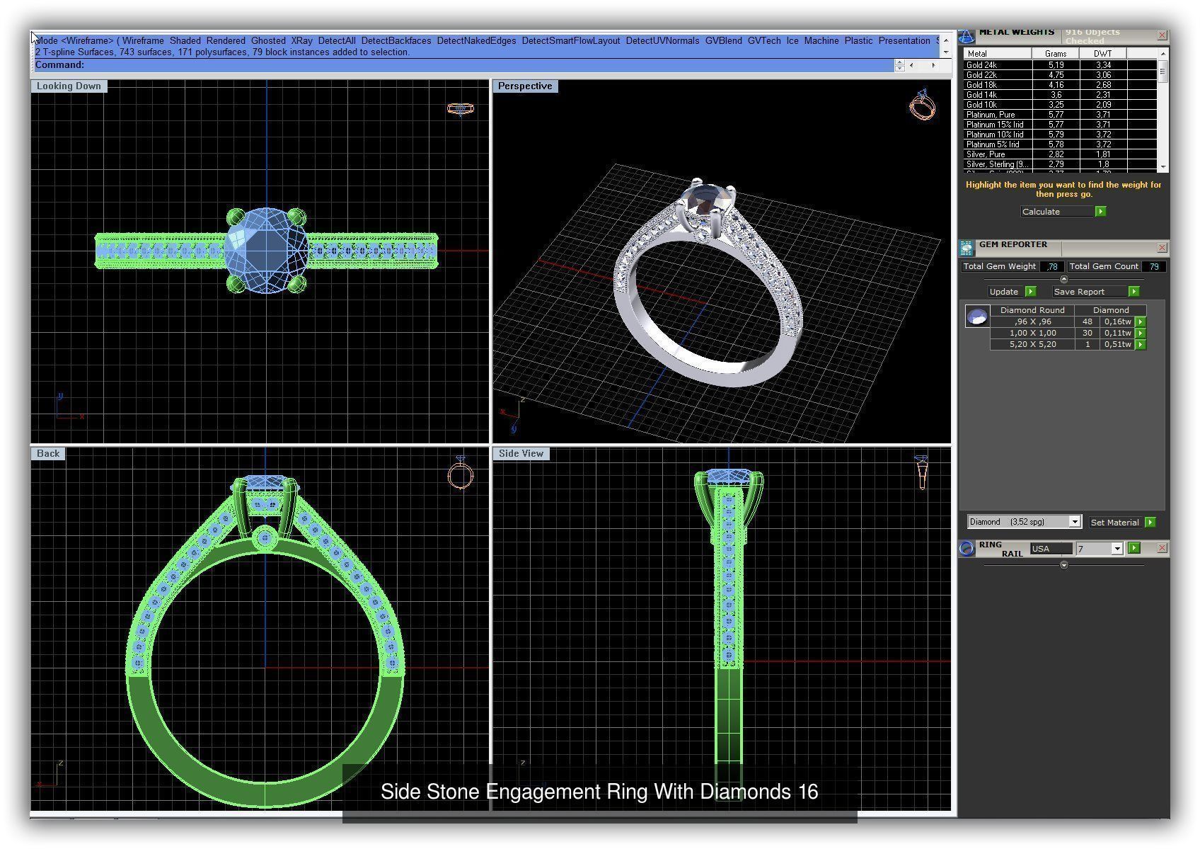 3DM 493 ENGAGEMENT RING FILES 3D Model Collection_173