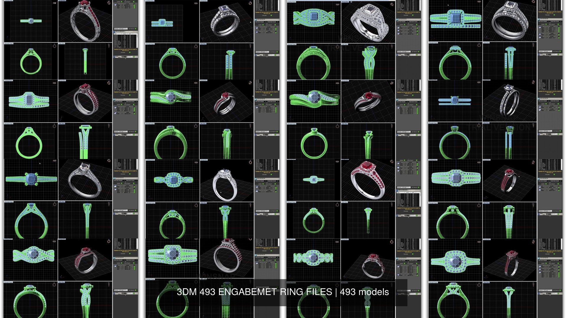 3DM 493 ENGAGEMENT RING FILES 3D Model Collection_28