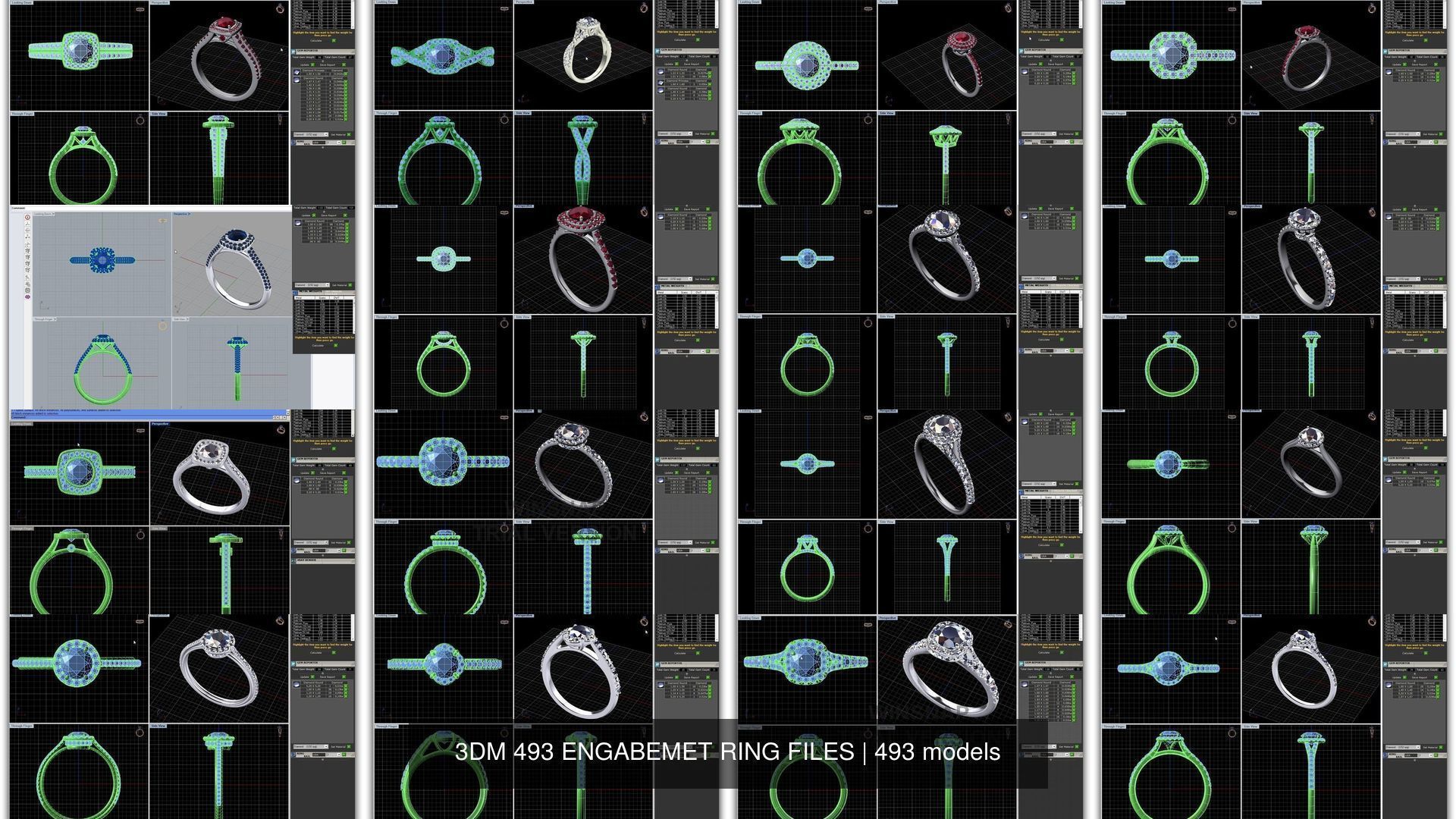 3DM 493 ENGAGEMENT RING FILES 3D Model Collection_31