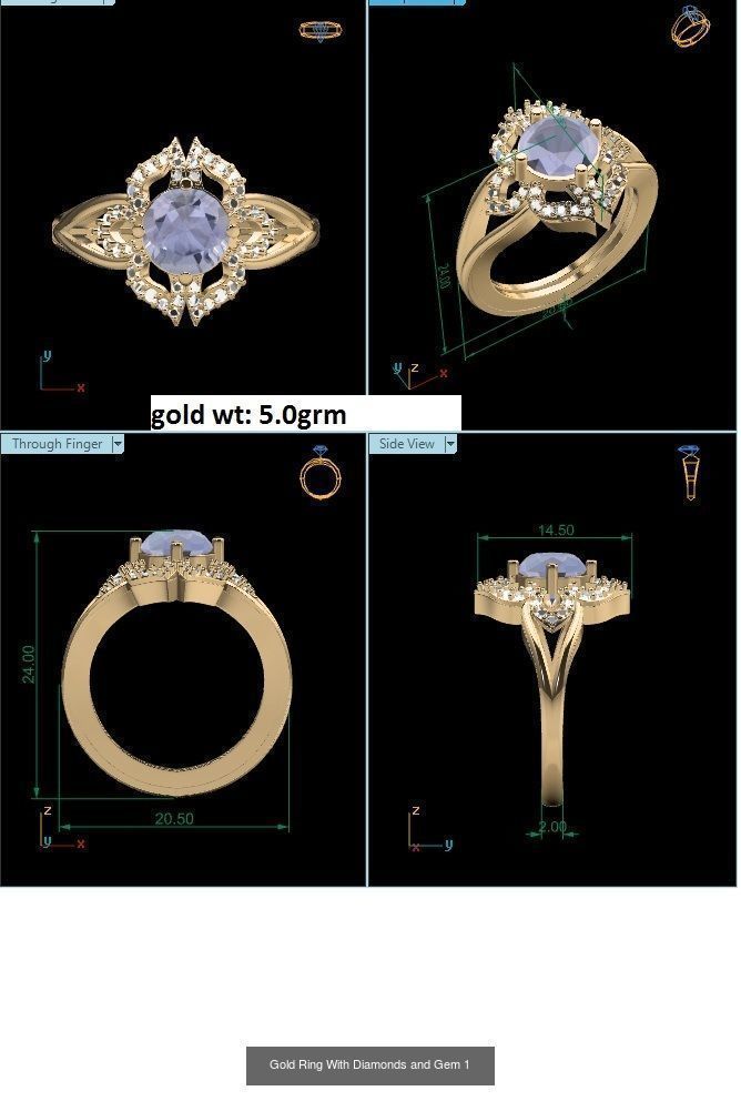 3DM 493 ENGAGEMENT RING FILES 3D Model Collection_109