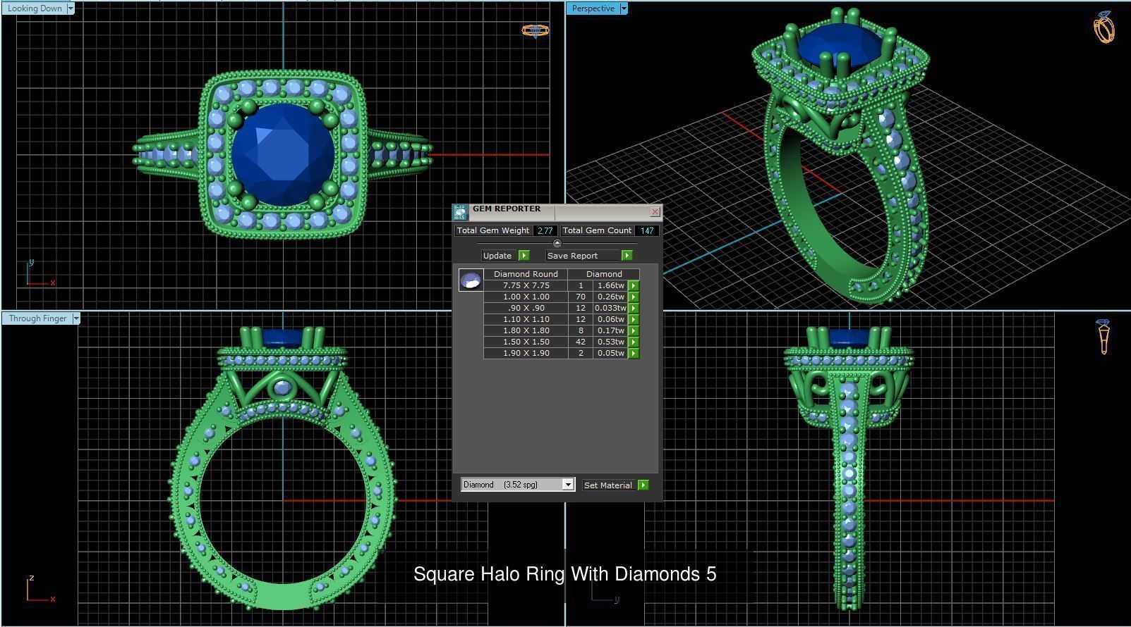 3DM 493 ENGAGEMENT RING FILES 3D Model Collection_106