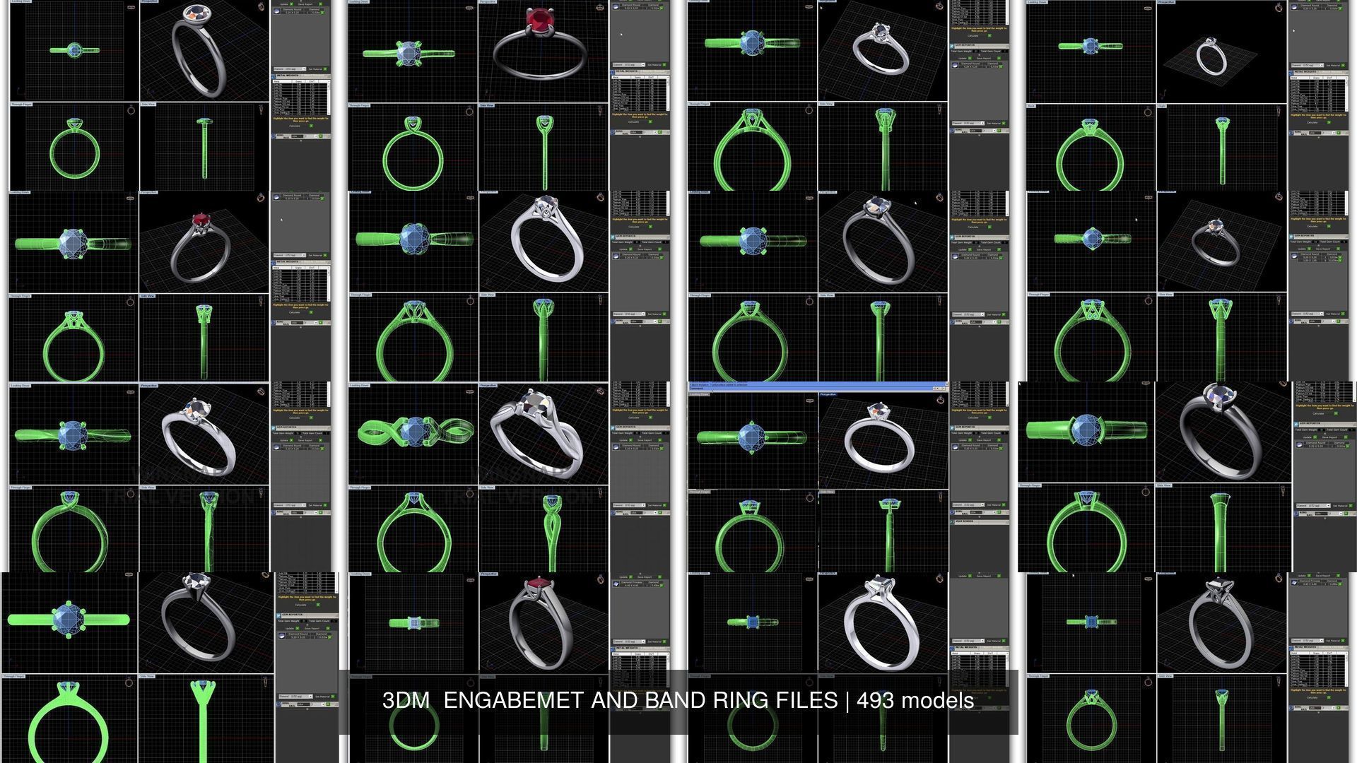 3DM 493 ENGAGEMENT RING FILES 3D Model Collection_8