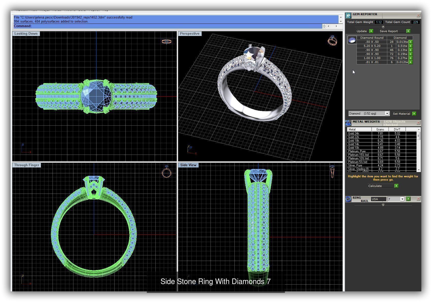 3DM 493 ENGAGEMENT RING FILES 3D Model Collection_184