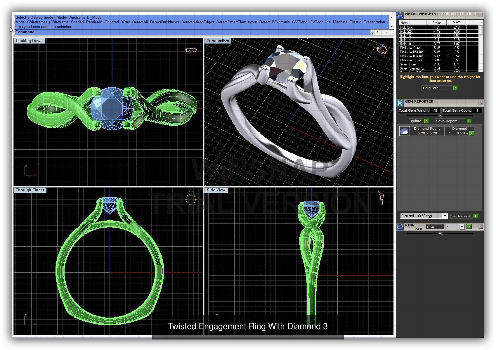 3DM 493 ENGAGEMENT RING FILES 3D Model Collection_134