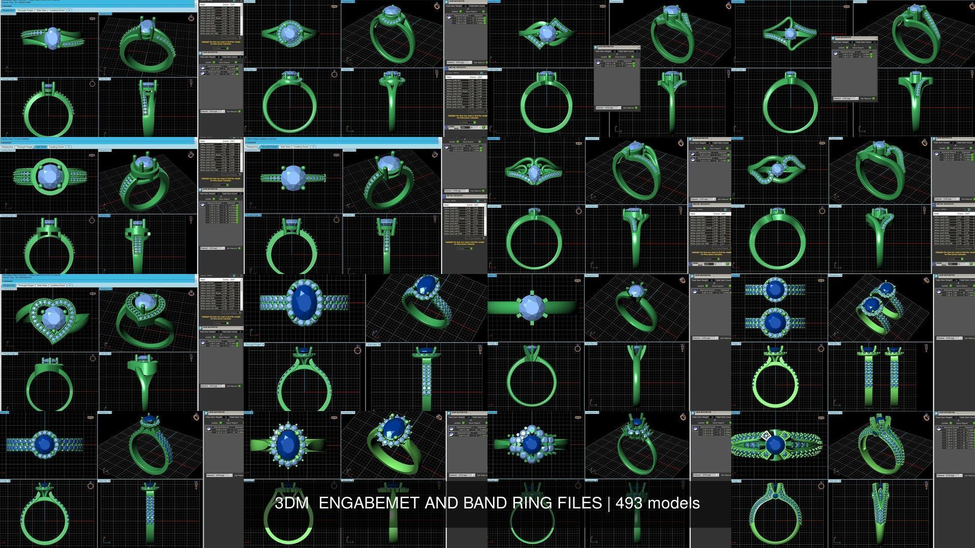 3DM 493 ENGAGEMENT RING FILES 3D Model Collection_3