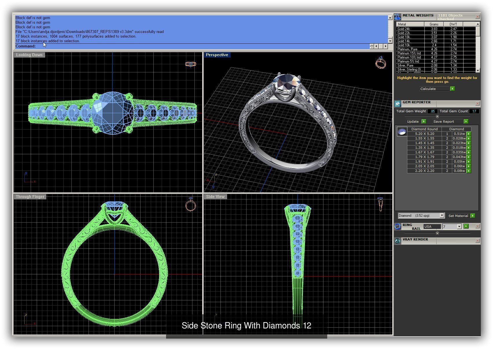 3DM 493 ENGAGEMENT RING FILES 3D Model Collection_201