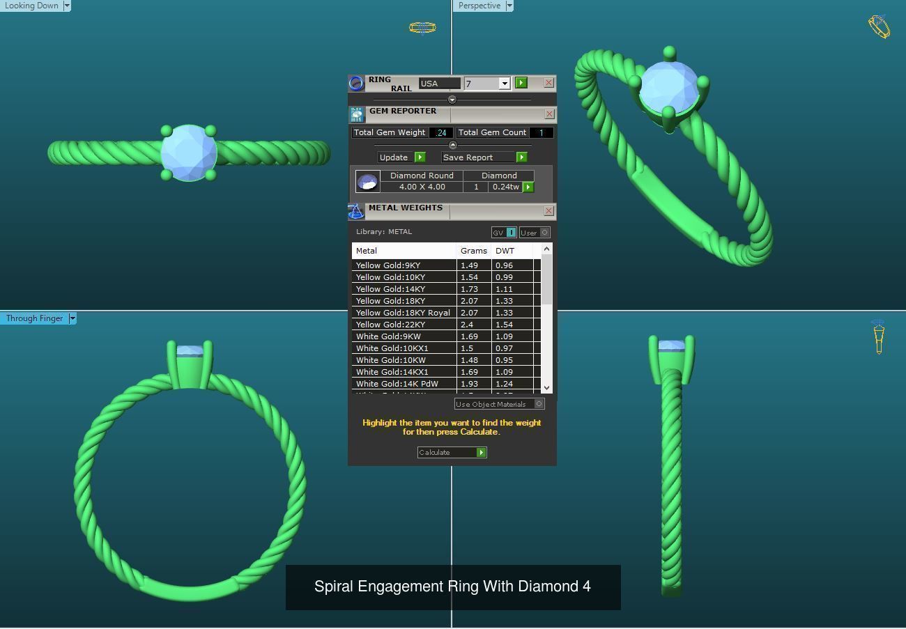 3DM 493 ENGAGEMENT RING FILES 3D Model Collection_30