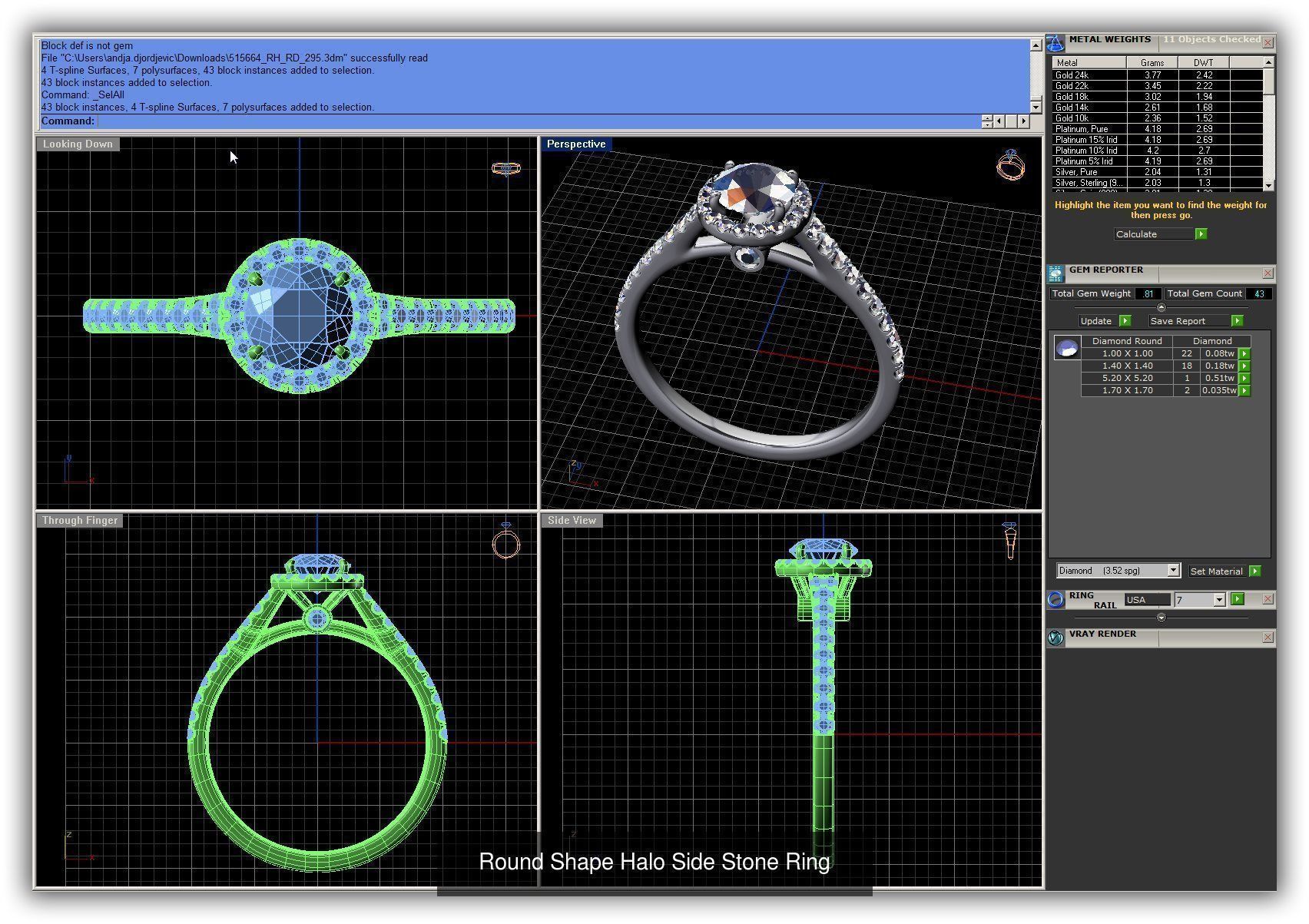 3DM 493 ENGAGEMENT RING FILES 3D Model Collection_228