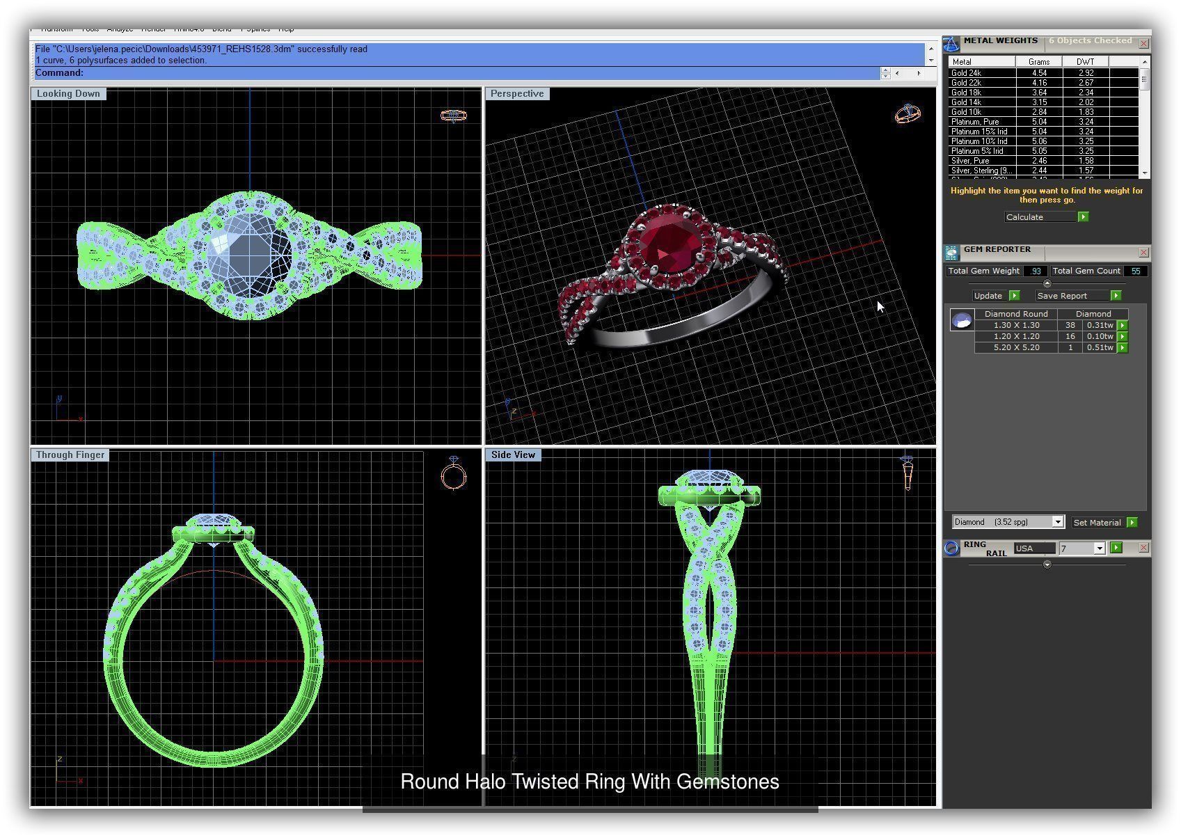 3DM 493 ENGAGEMENT RING FILES 3D Model Collection_154