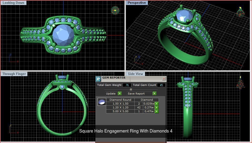 3DM 493 ENGAGEMENT RING FILES 3D Model Collection_60