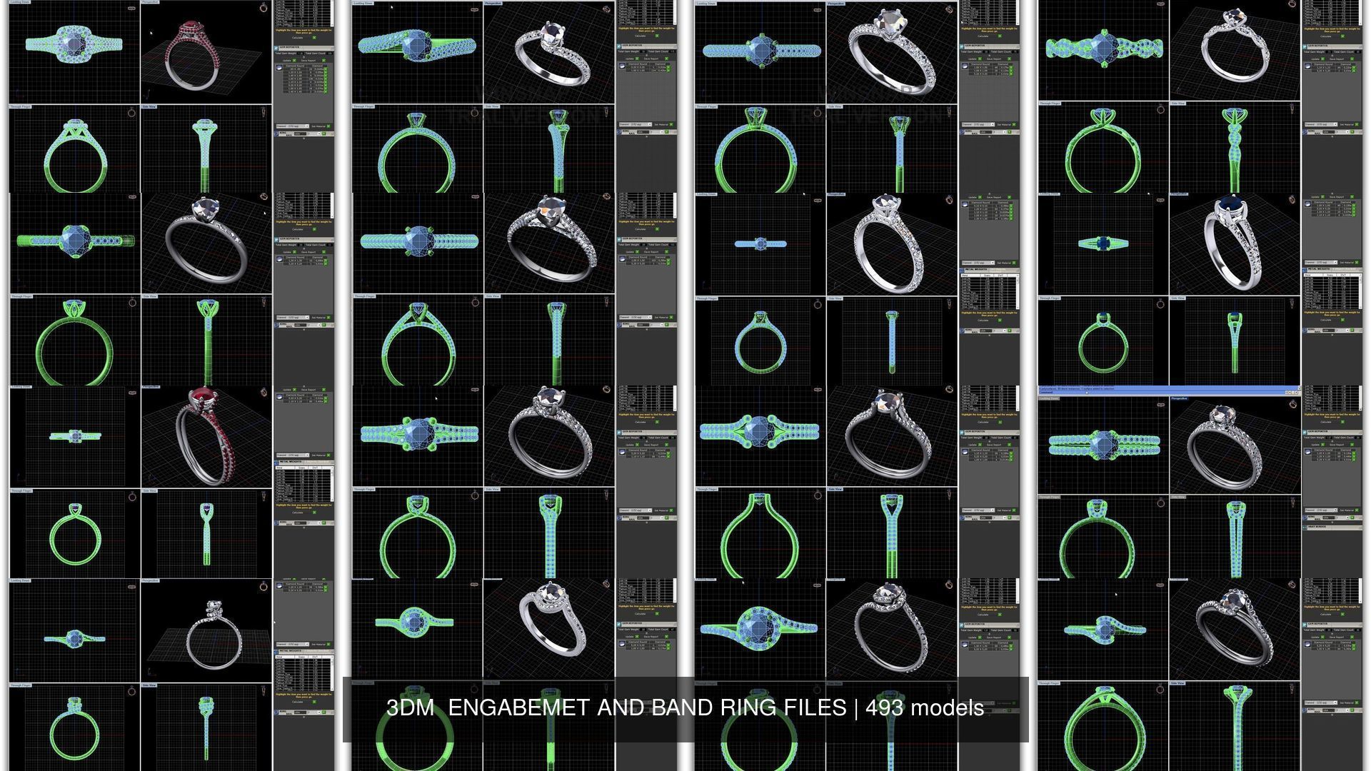 3DM 493 ENGAGEMENT RING FILES 3D Model Collection_12