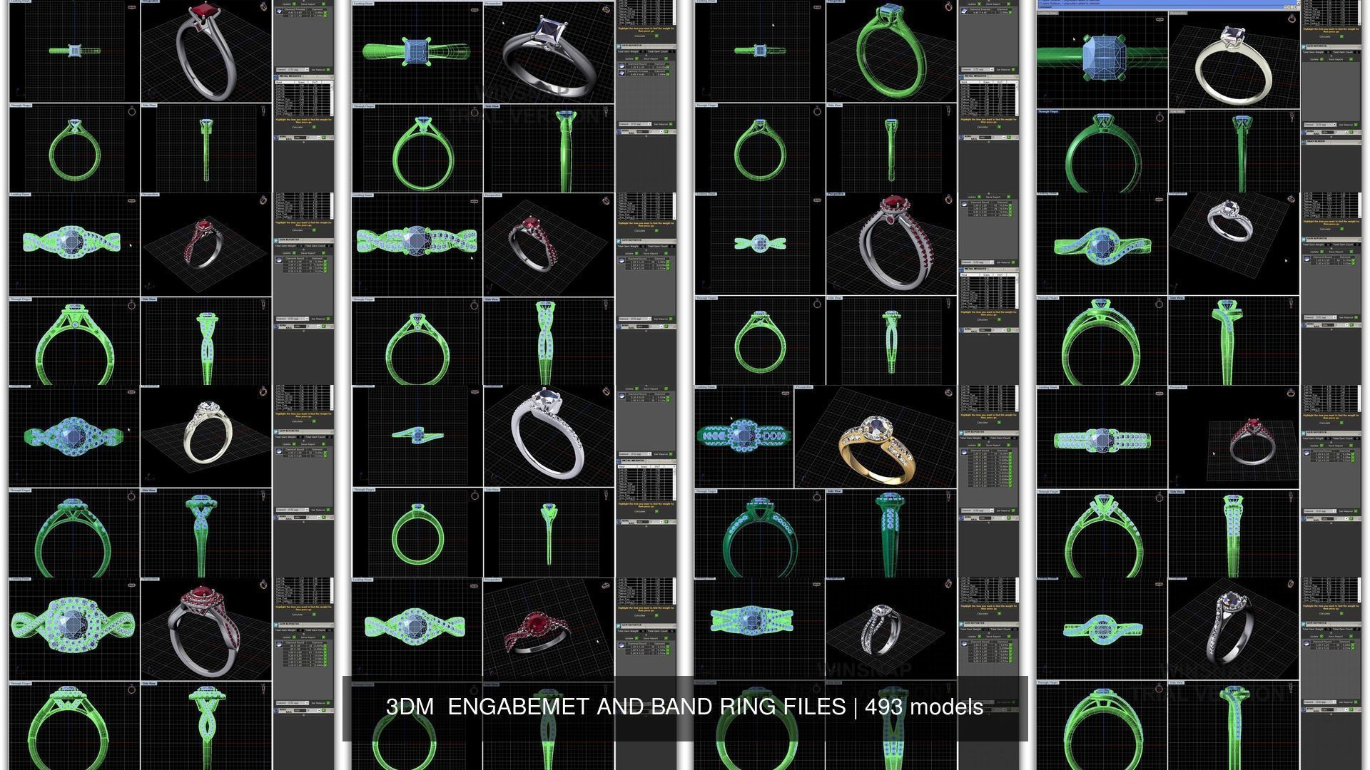 3DM 493 ENGAGEMENT RING FILES 3D Model Collection_10