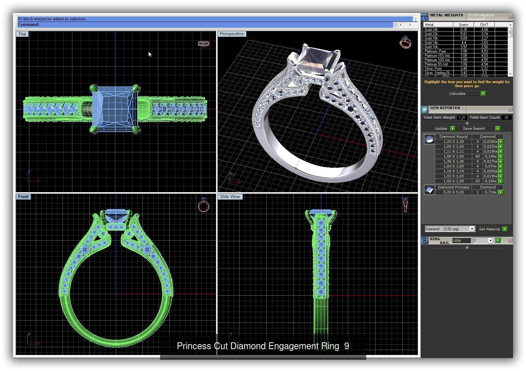 3DM 493 ENGAGEMENT RING FILES 3D Model Collection_224