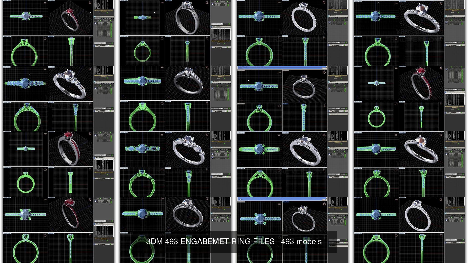 3DM 493 ENGAGEMENT RING FILES 3D Model Collection_52