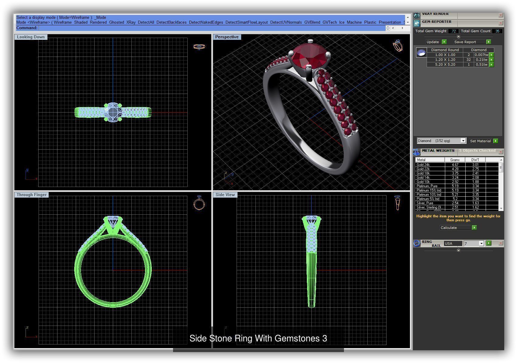 3DM 493 ENGAGEMENT RING FILES 3D Model Collection_191