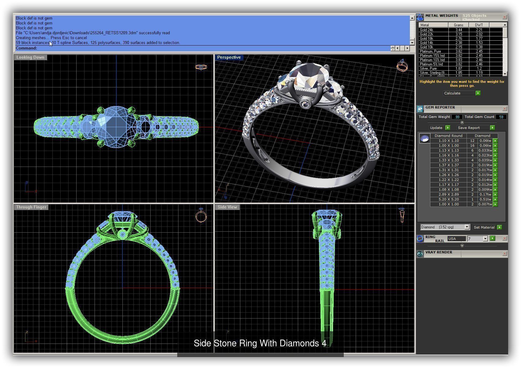 3DM 493 ENGAGEMENT RING FILES 3D Model Collection_179